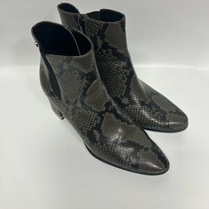 Calvin Klein Black Snakeskin Ankle Boots